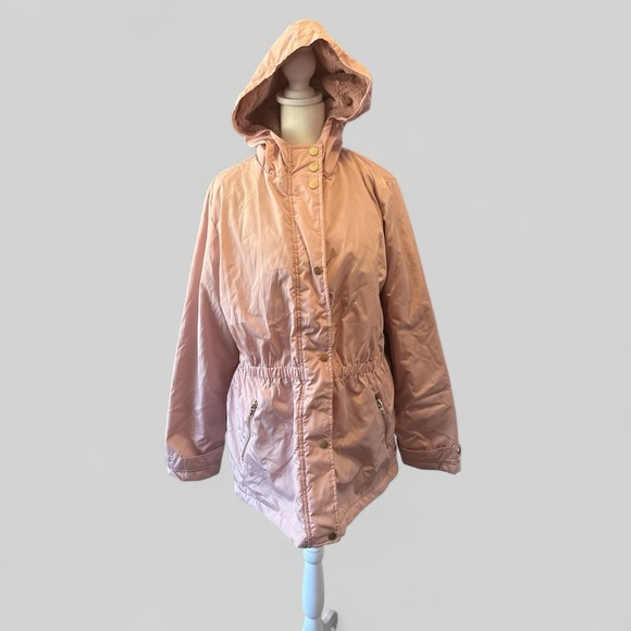 Cavalini Light Pink Hooded Utility Jacket - Picture 1 of 9